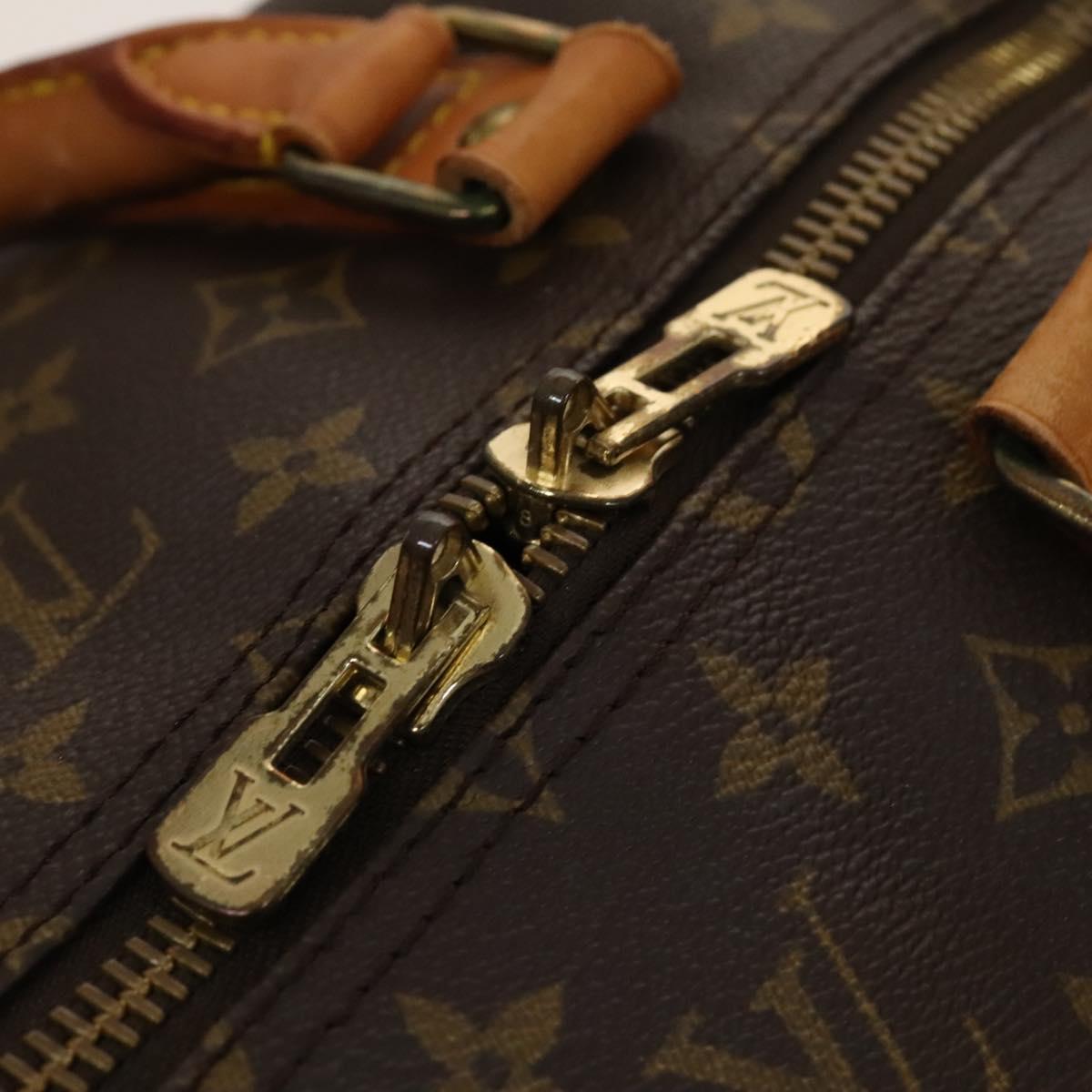 Louis Vuitton Keepall 55, Brown, Canvas, travel