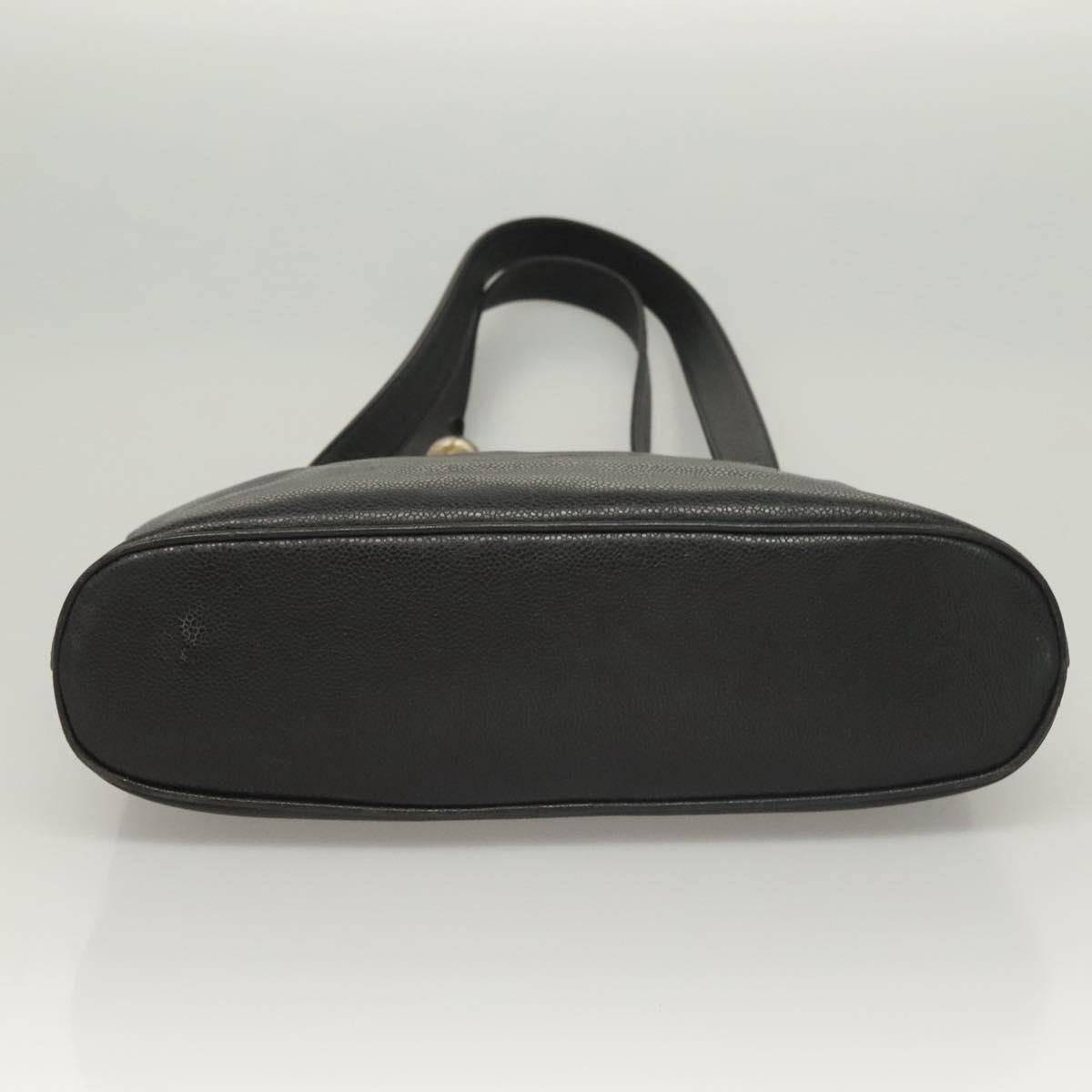 Chanel Coco Mark, Black, Leather, tote
