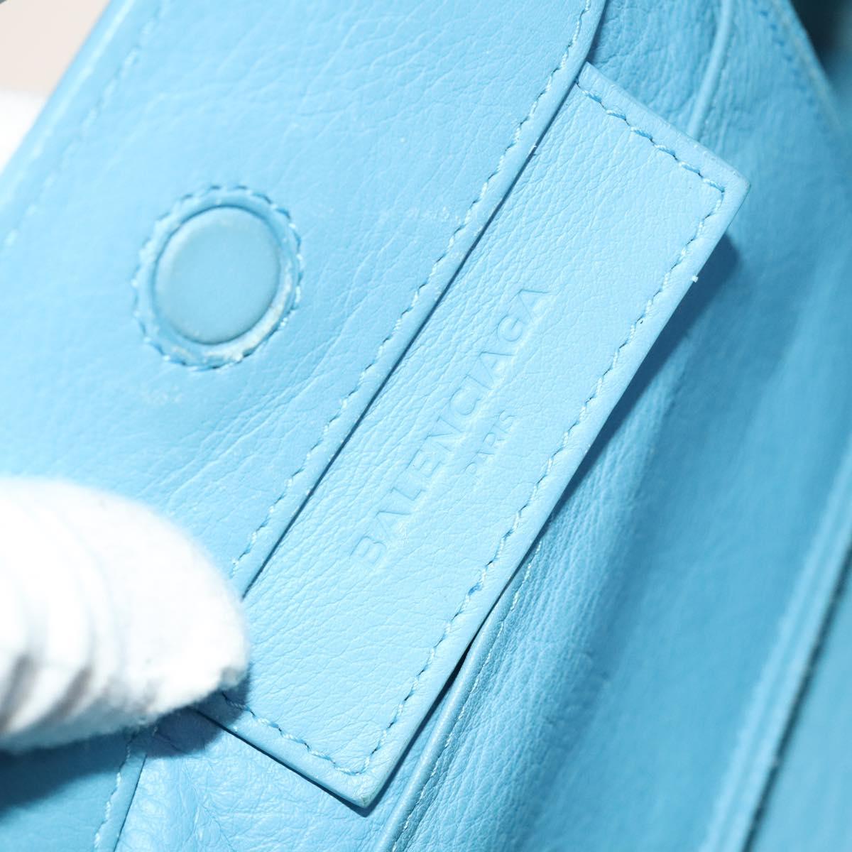 Balenciaga Papier, Blue, Leather, handbag