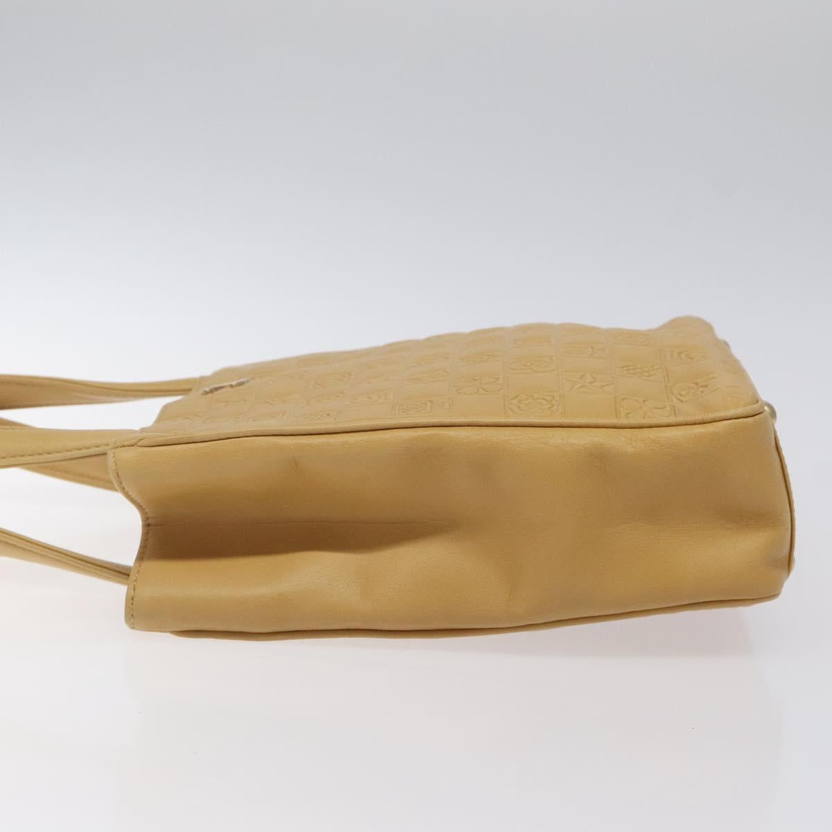 Chanel Chocolate bar, Beige, Leather, handbag