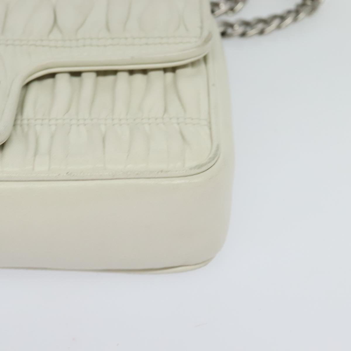 Prada Nappa gauffré, White, Leather, shoulder