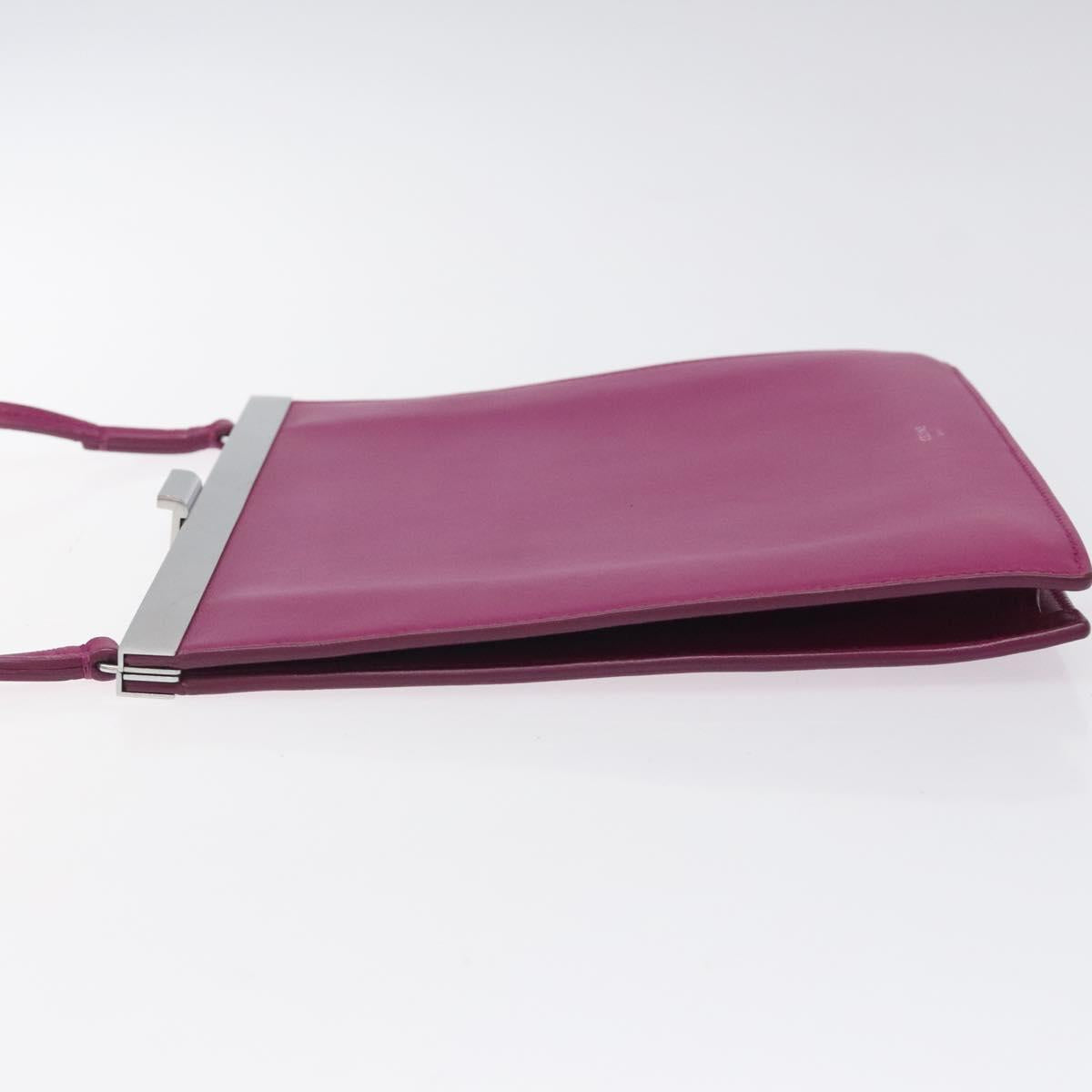 Céline Clasp, Purple, Leather, clutch