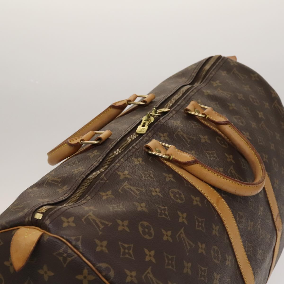 Louis Vuitton Keepall 55, Brown, Canvas, travel