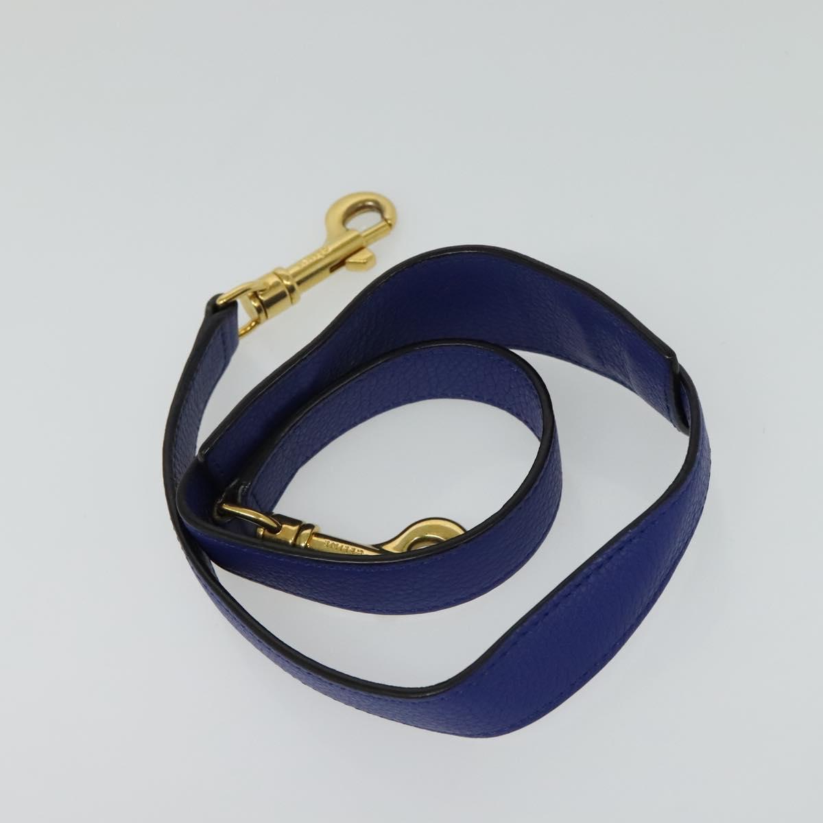 Céline Trapèze, Blue, Leather, handbag