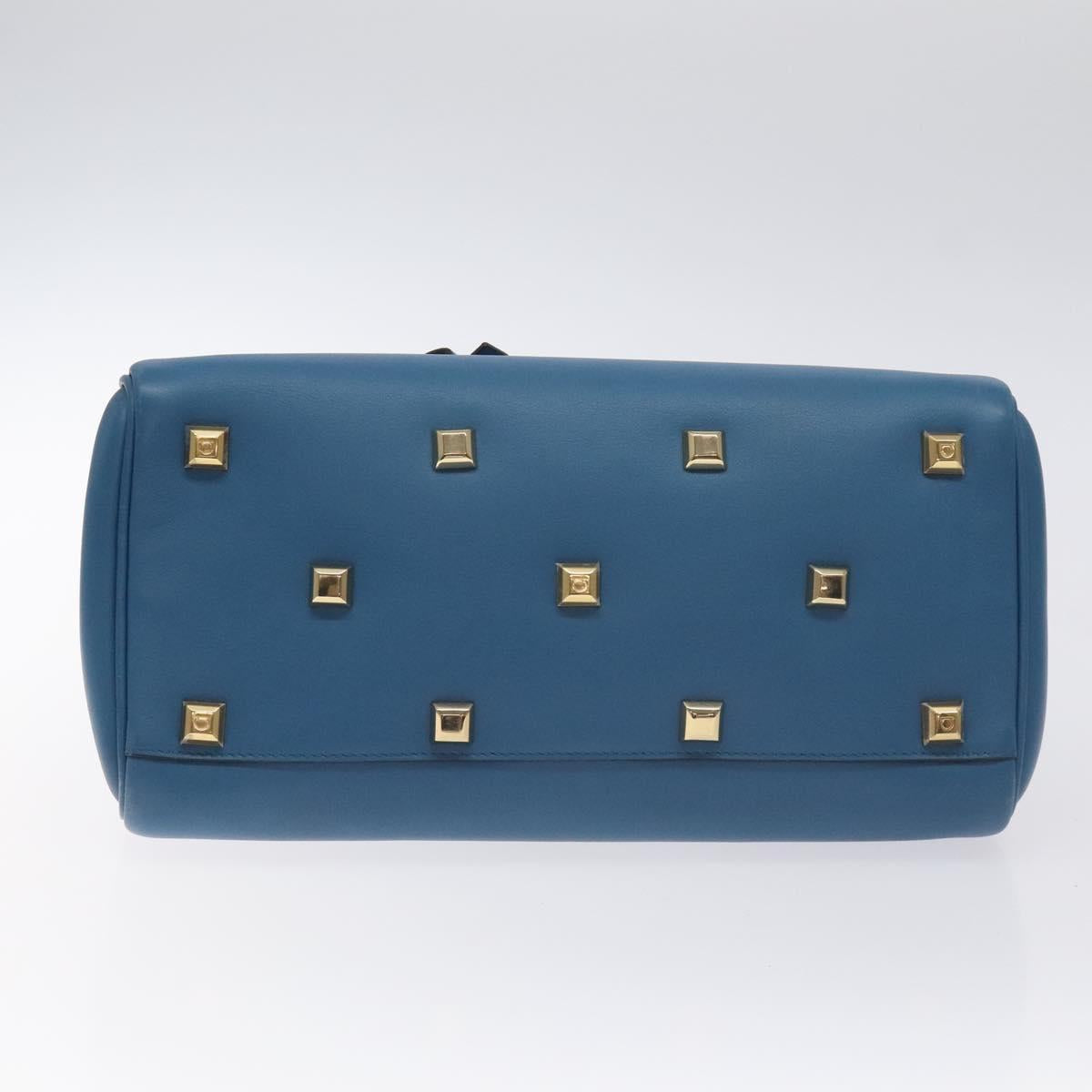 Salvatore Ferragamo Studio, Blue, Leather, handbag