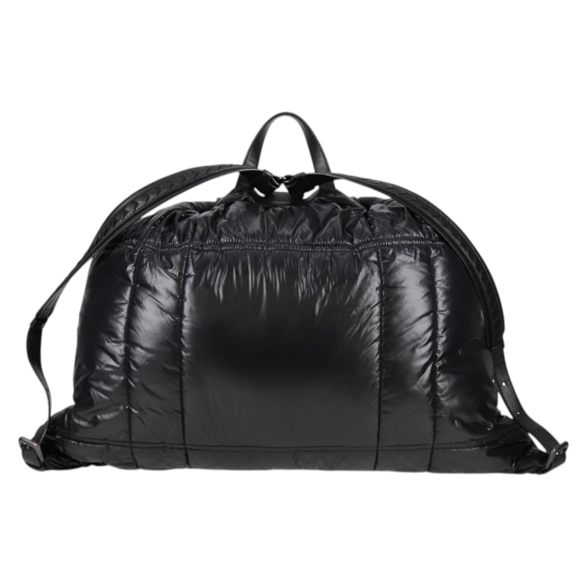 Bottega Veneta Spinnaker, Black, NYLON, backpack