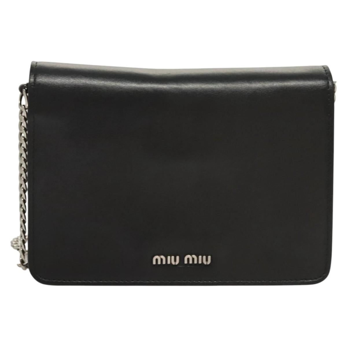Miu Miu, Black, Leather, shoulder
