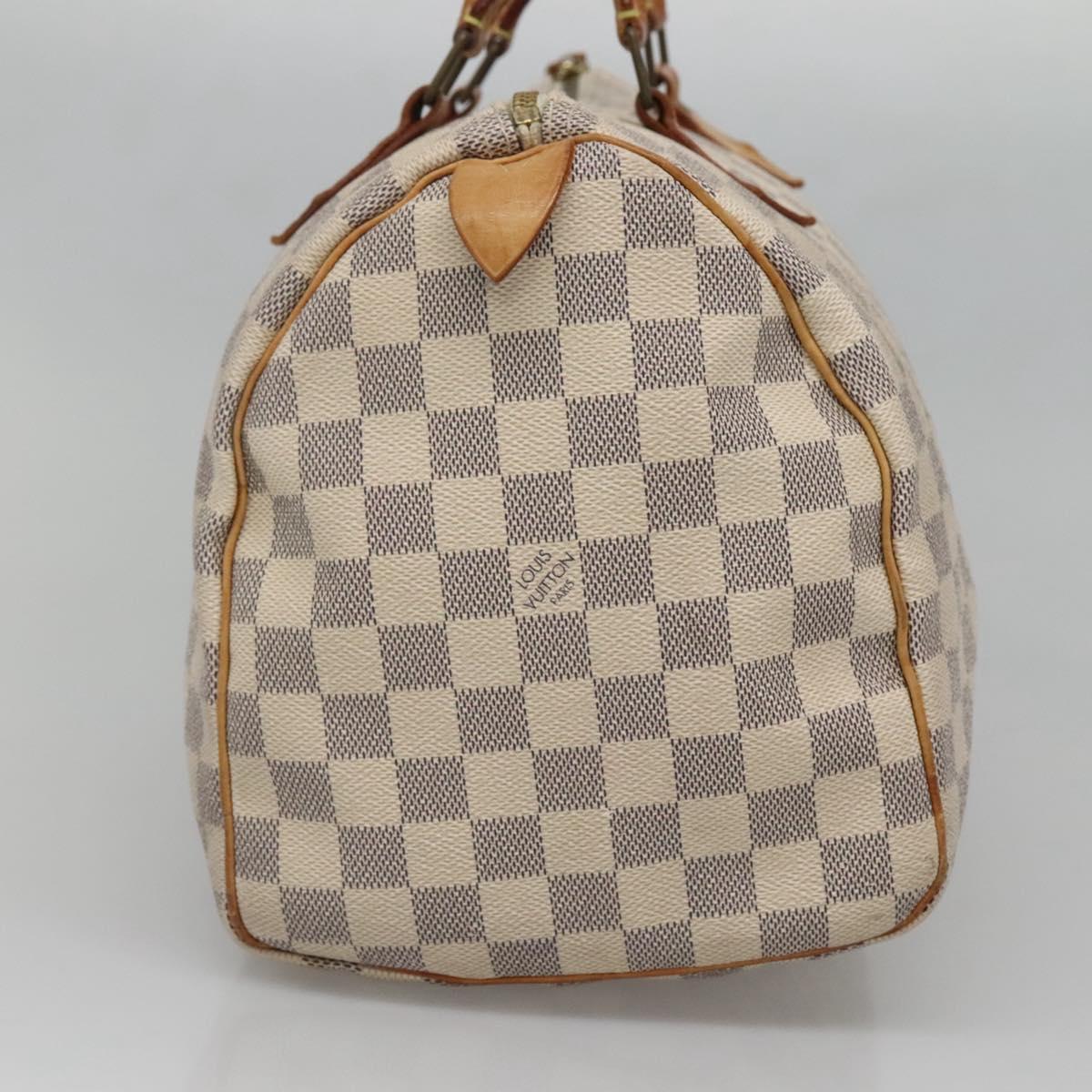 Louis Vuitton Speedy 30, White, Canvas, handbag