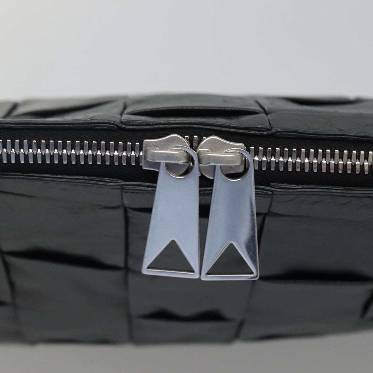 Bottega Veneta Intrecciato, Black, Leather, clutch