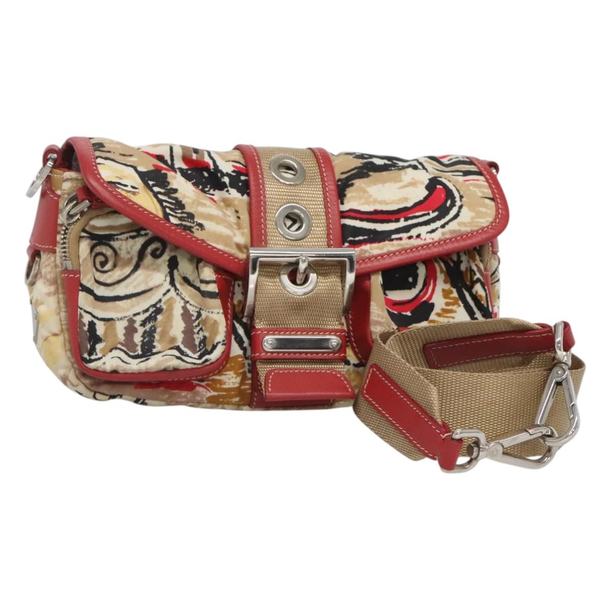 Prada, Red, NYLON, shoulder