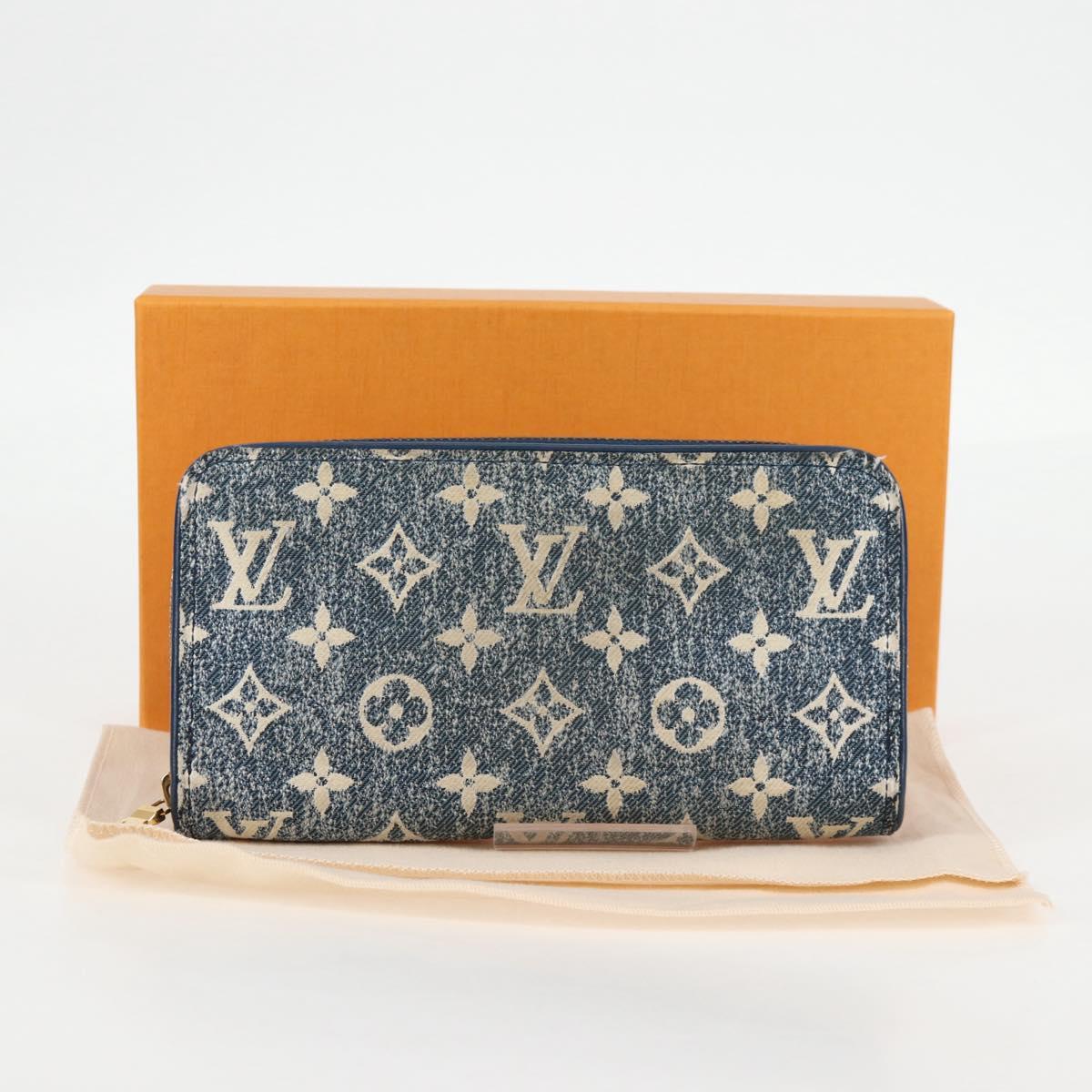 Louis Vuitton Zippy, Blue, Denim - Jeans, wallet