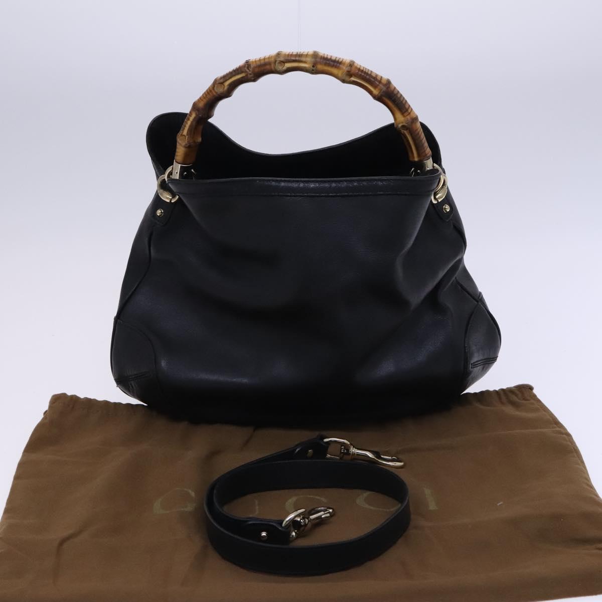 Gucci Peggy, Black, Leather, handbag