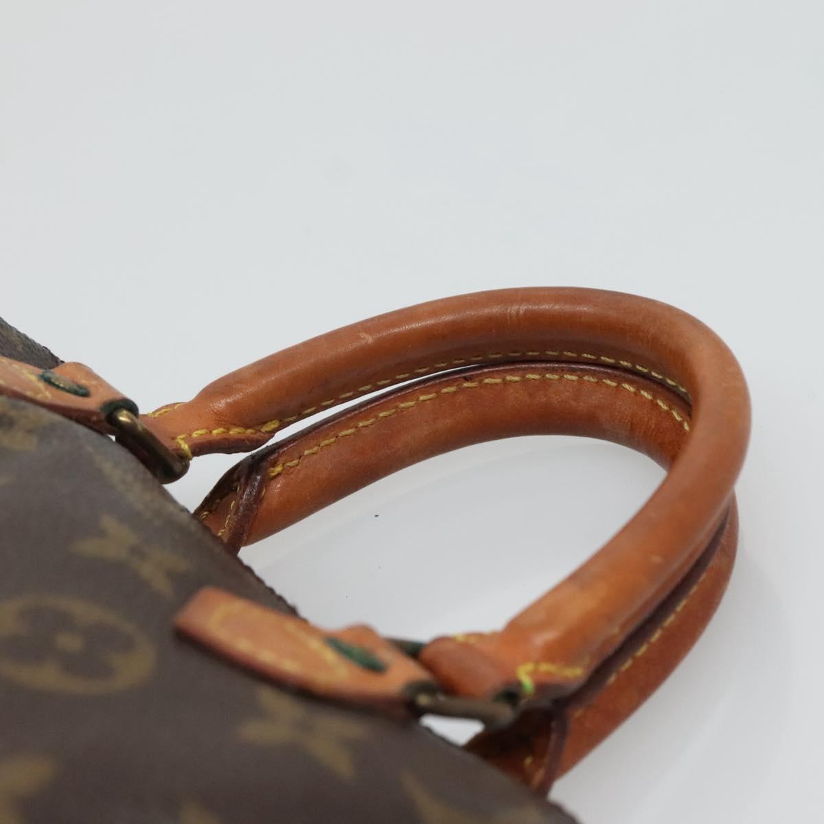 Louis Vuitton Nano Speedy, Brown, Canvas, handbag