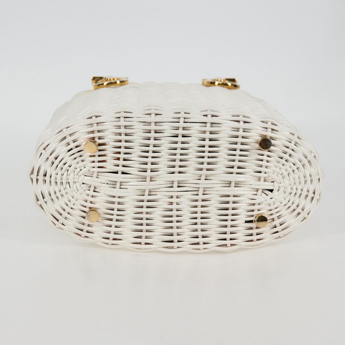 Salvatore Ferragamo Gancini, White, Leather, handbag