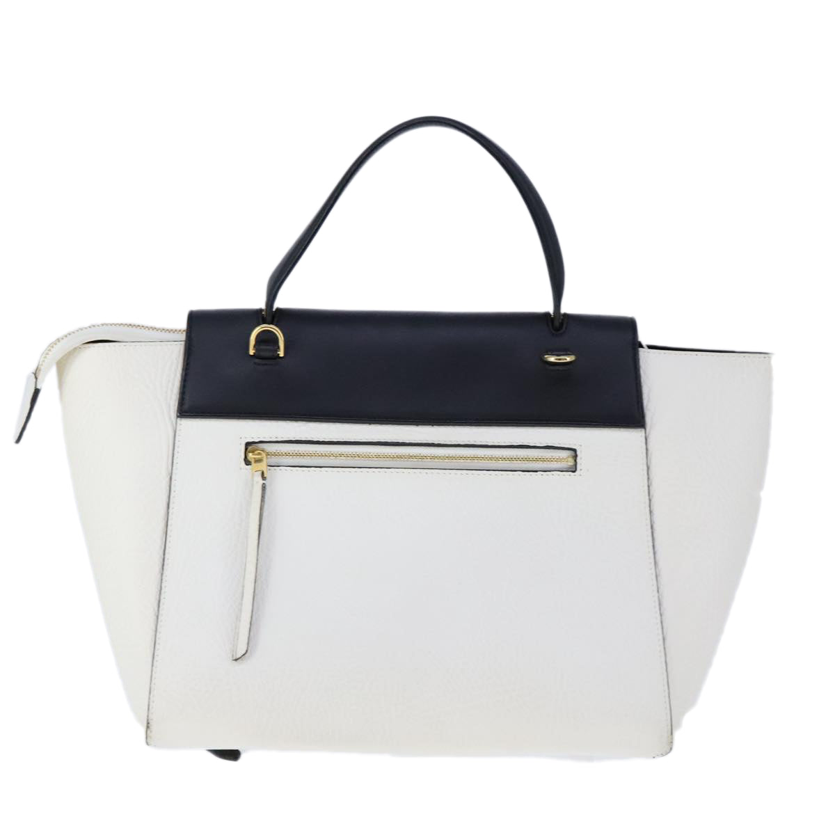 Céline Belt, White, Leather, handbag