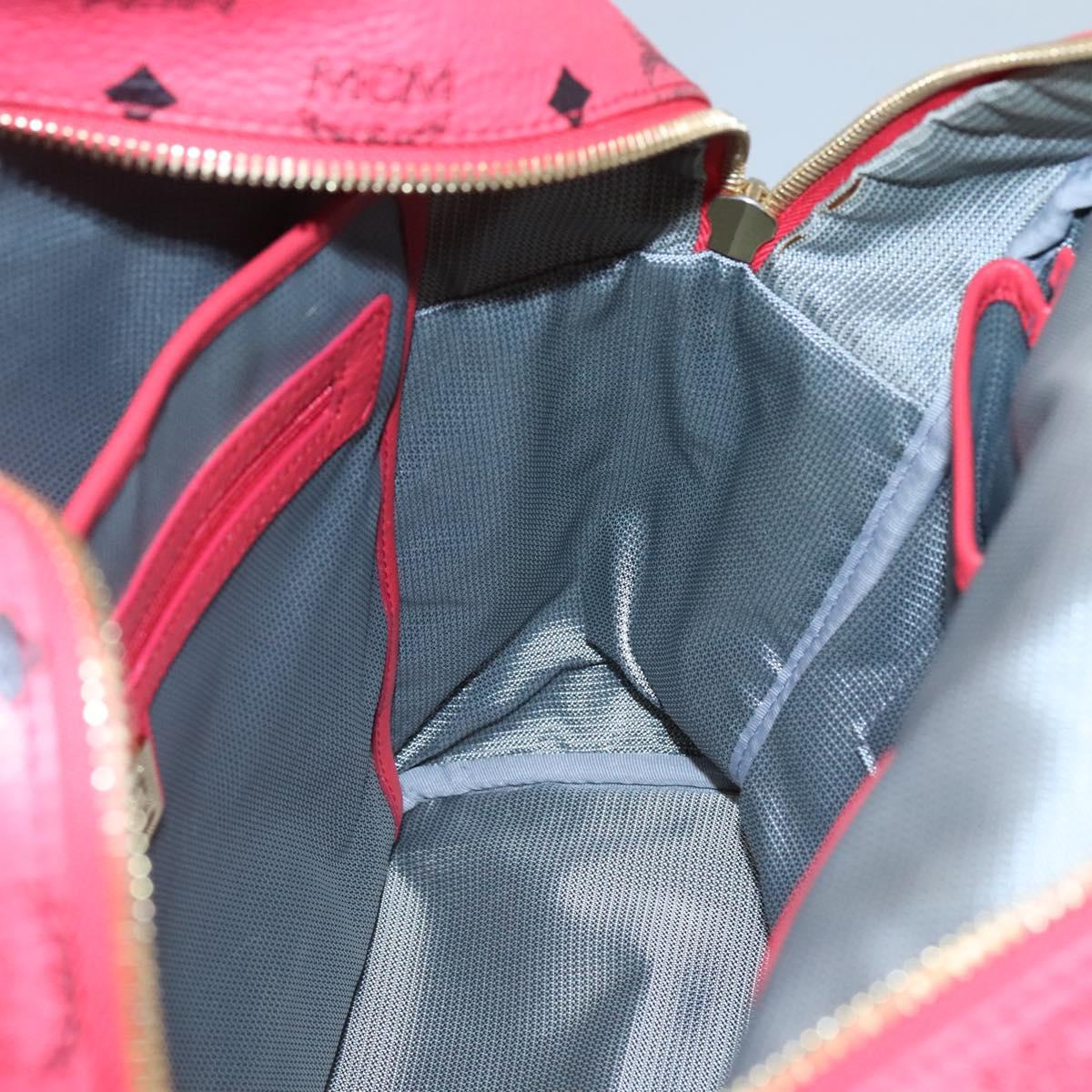 MCM Stark Visetos, Pink, Canvas, backpack