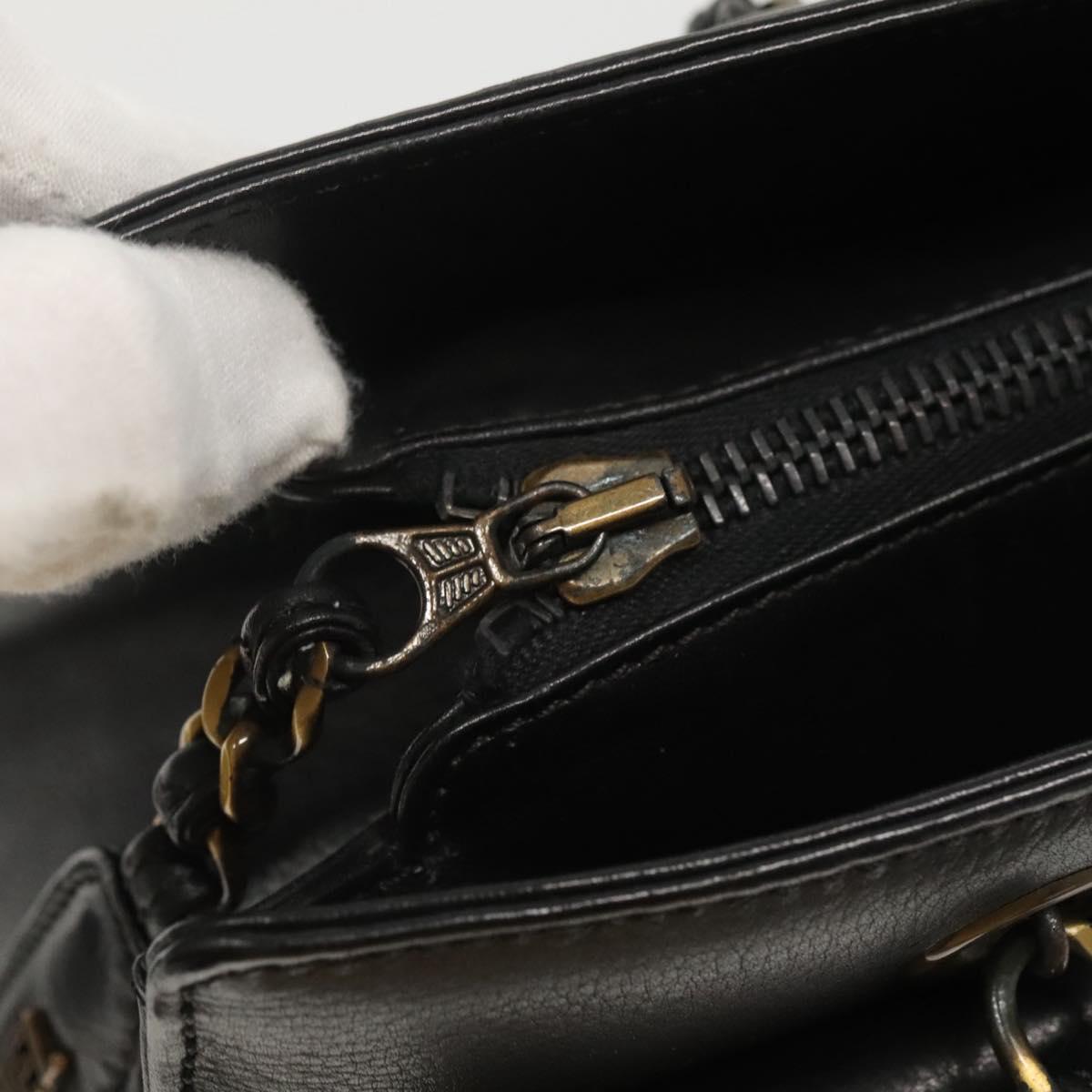 Chanel, Black, Leather, handbag