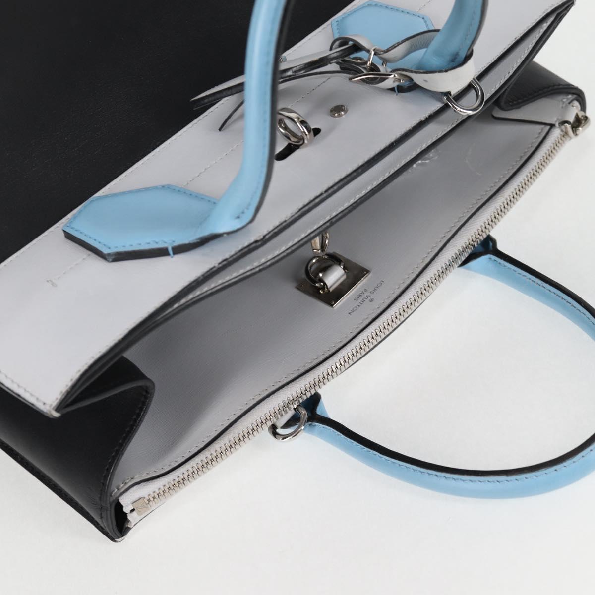 Louis Vuitton Steamer, Black, Leather, handbag