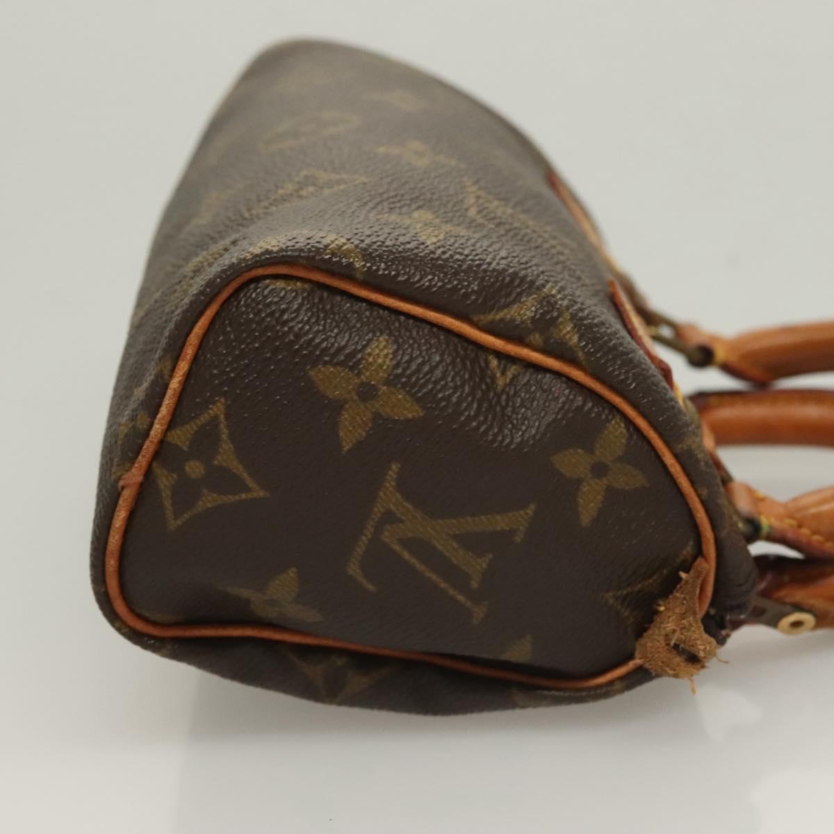 Louis Vuitton Mini speedy, Brown, "CANVAS, LEATHER", handbag