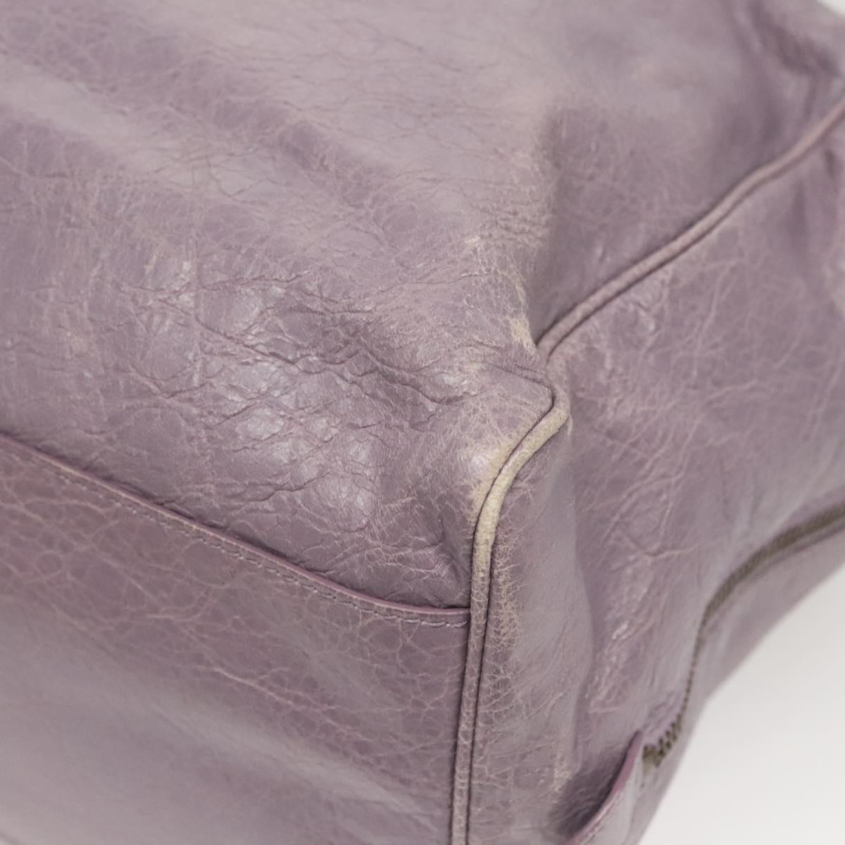Balenciaga City, Purple, Leather, handbag