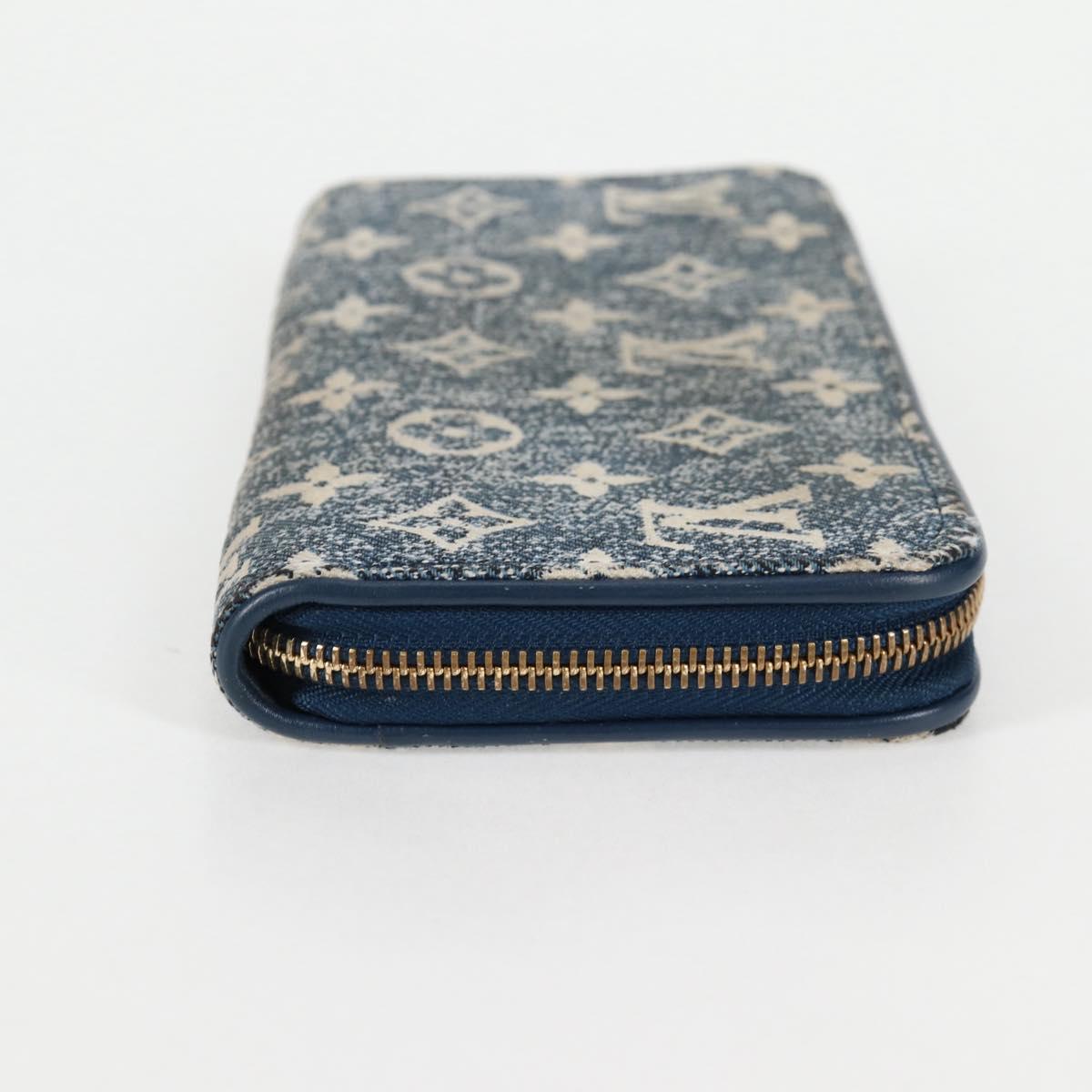 Louis Vuitton Zippy, Blue, Denim - Jeans, wallet