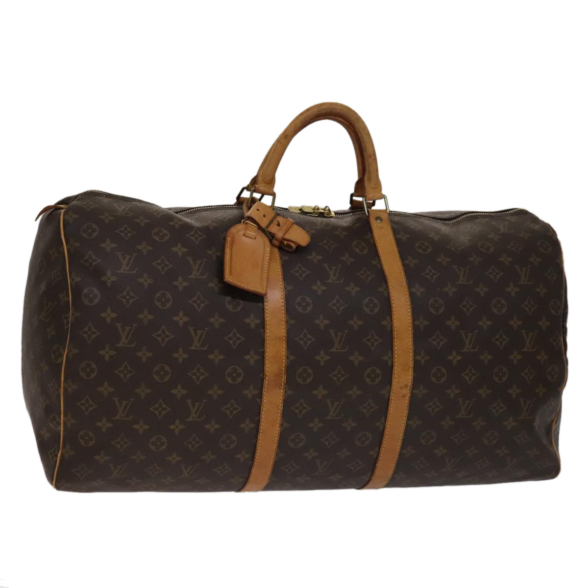 Louis Vuitton Keepall 60, Black, Canvas, travel