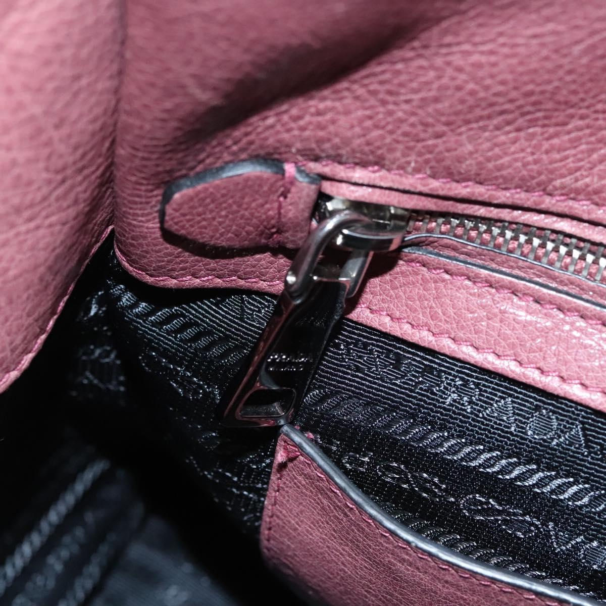 Prada Twin Pocket, Burgundy, Leather, handbag
