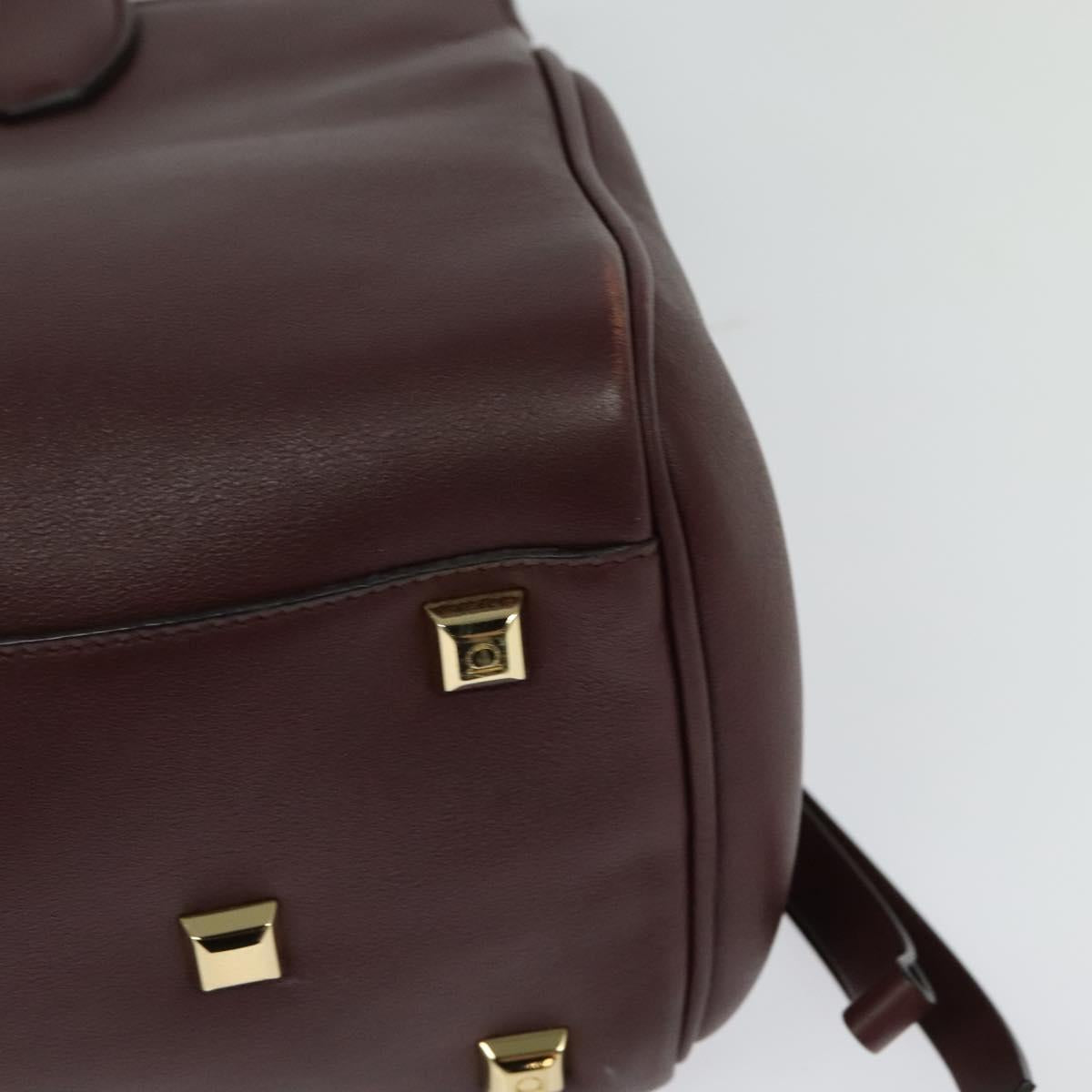 Salvatore Ferragamo Studio, Burgundy, Leather, handbag