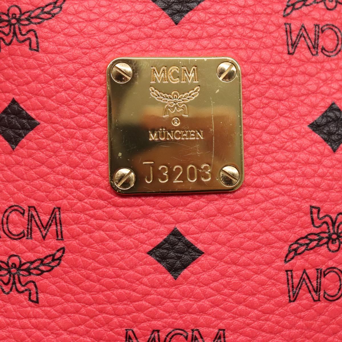 MCM Stark Visetos, Pink, Canvas, backpack