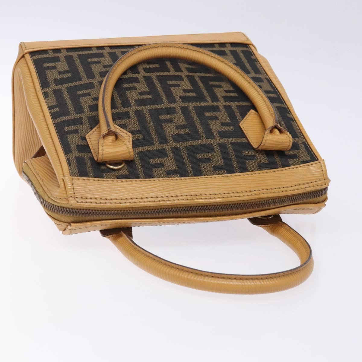 Fendi Zucchino, Black, "CANVAS, LEATHER", handbag