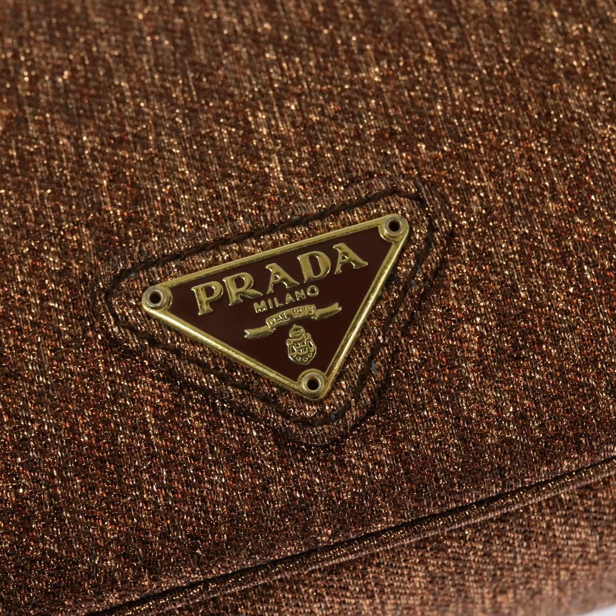 Prada, Brown, Canvas, shoulder