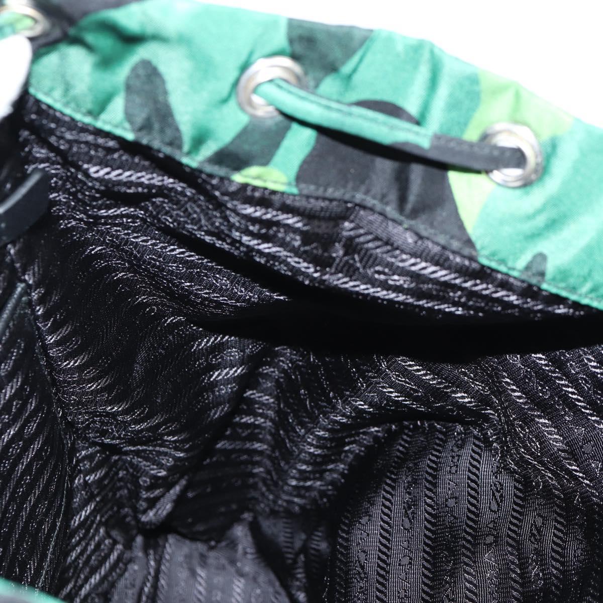 Prada, Green, NYLON, backpack