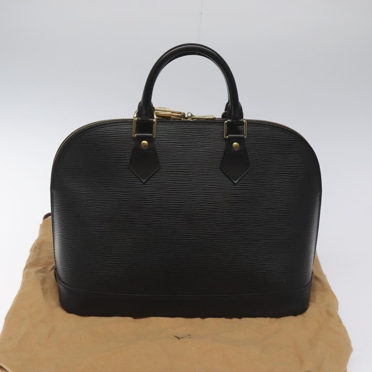 Louis Vuitton Alma, Black, Leather, handbag