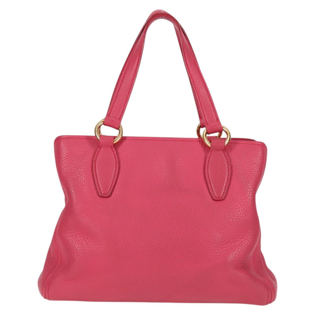Miu Miu Vitello, Pink, Leather, tote