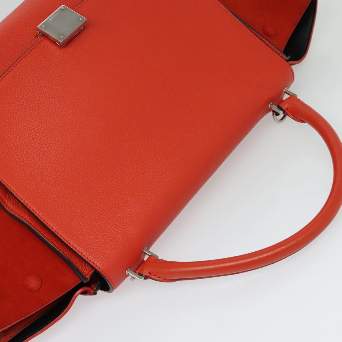 Céline Trapèze, Red, Leather, handbag