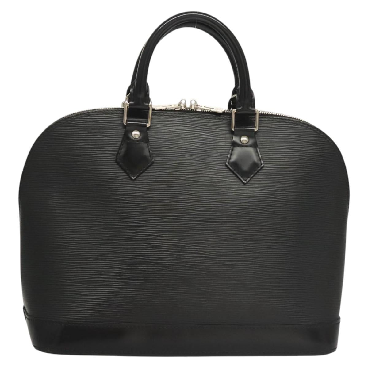 Louis Vuitton Alma, Black, Leather, handbag