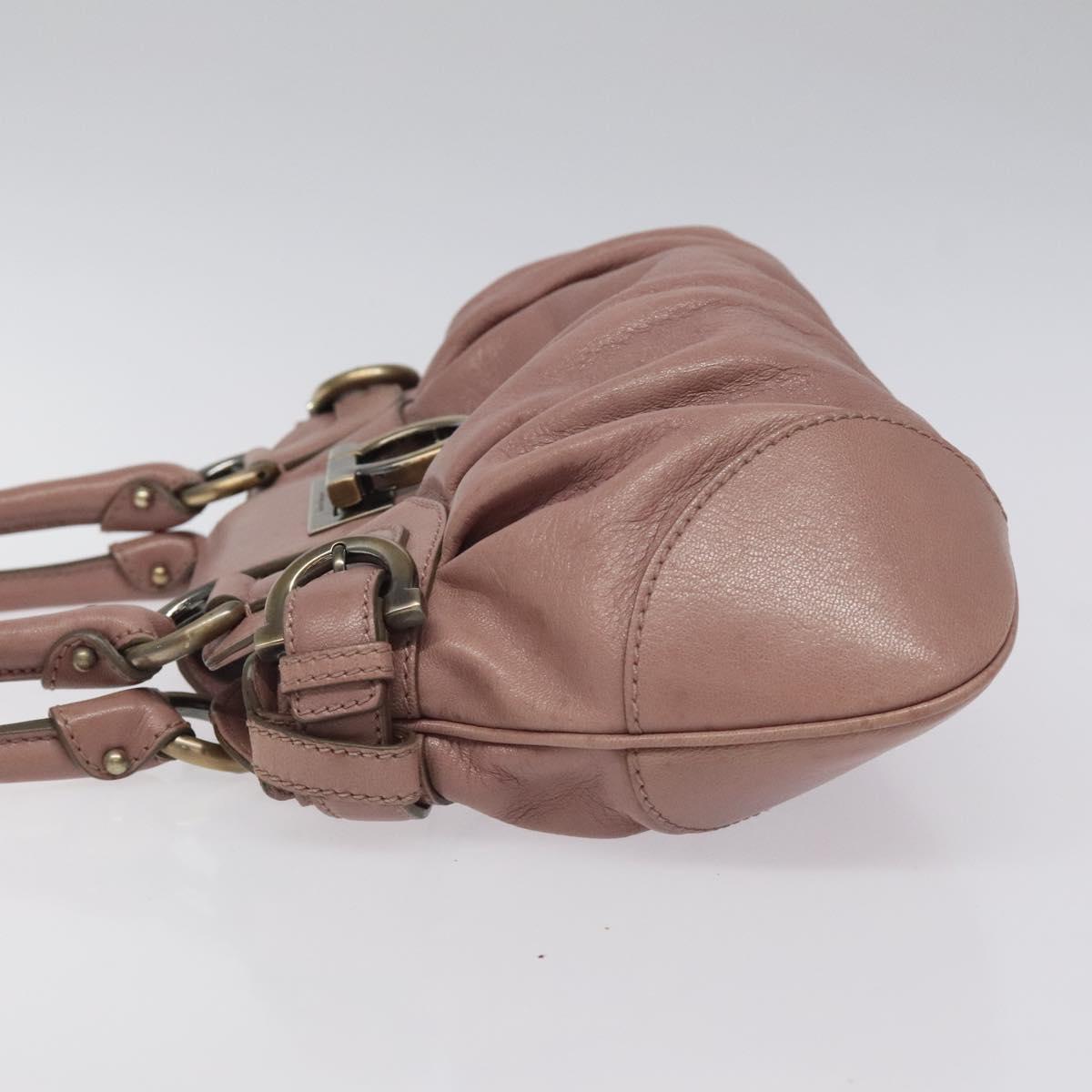 Salvatore Ferragamo Gancini, Pink, Leather, handbag