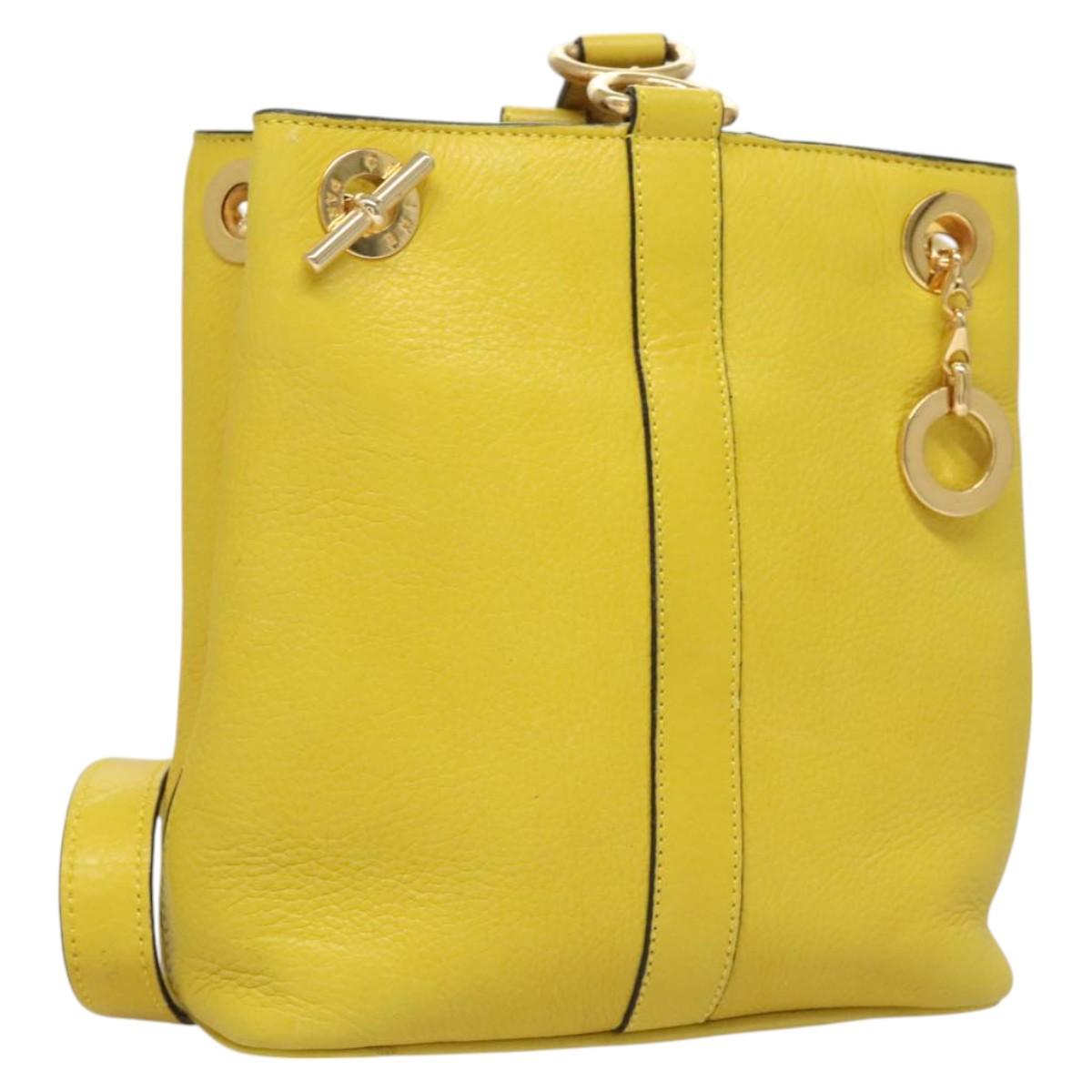Céline, Yellow, Leather, shoulder