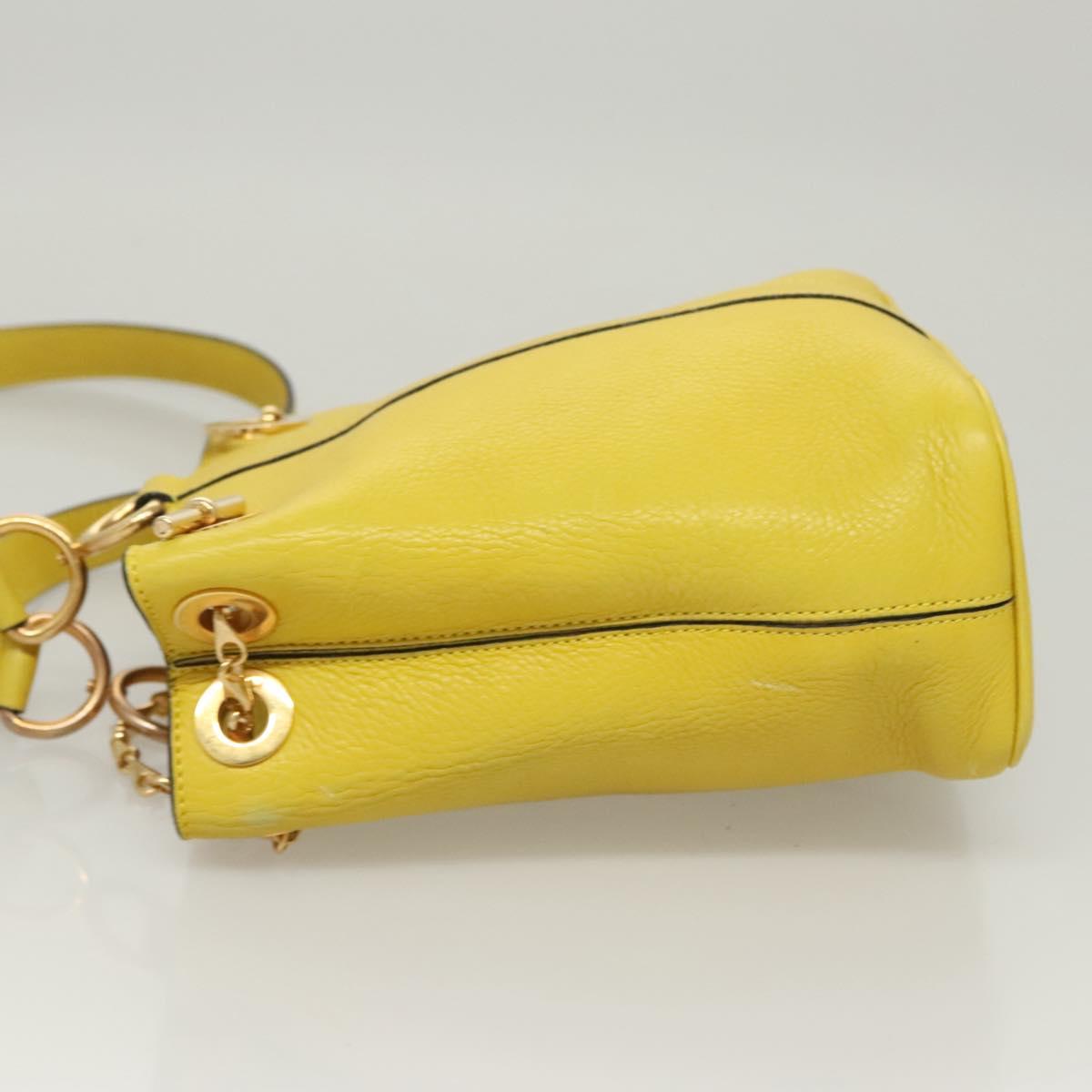 Céline, Yellow, Leather, shoulder