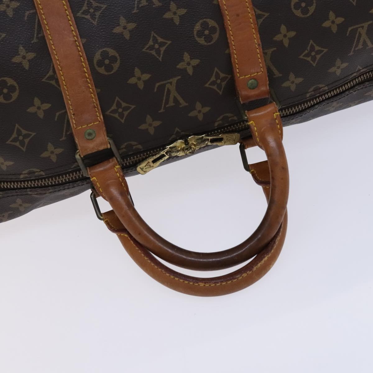 Louis Vuitton Keepall 55, Brown, Canvas, travel