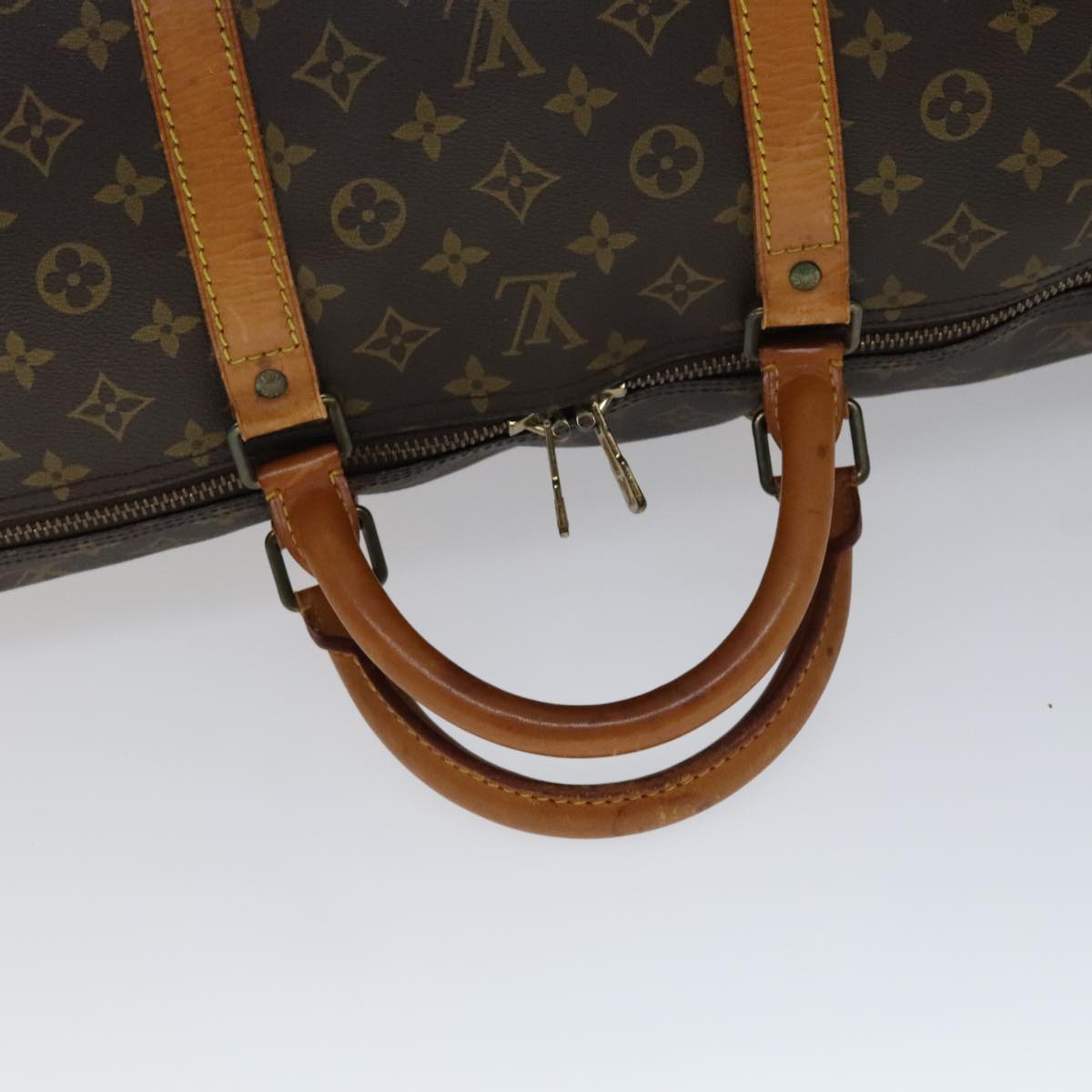 Louis Vuitton Keepall 60, Brown, Canvas, travel