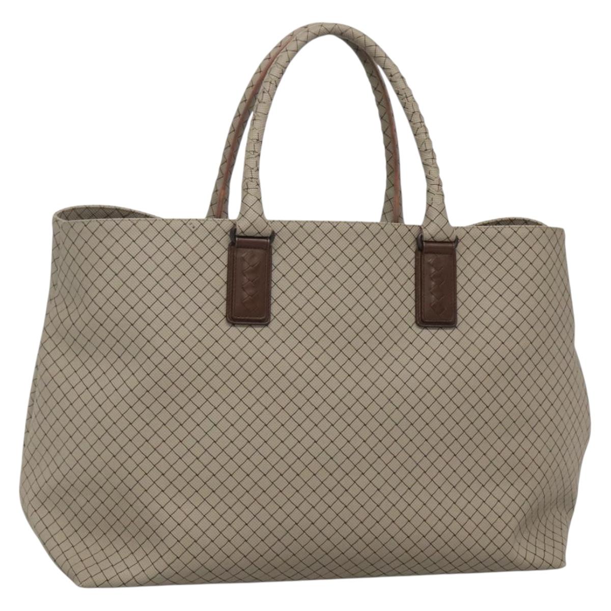 Bottega Veneta Marco polo, Grey, Canvas, tote
