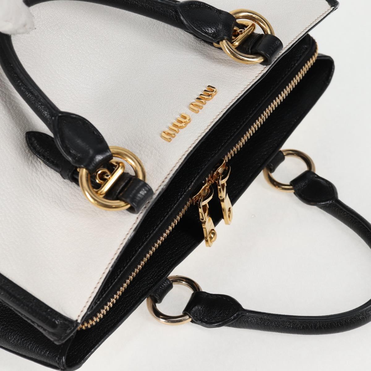 Miu Miu Madras, White, Leather, handbag