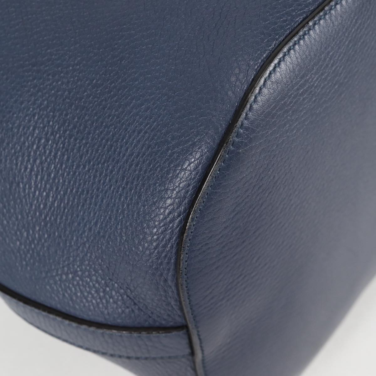 Gucci Bamboo, Blue, Leather, handbag