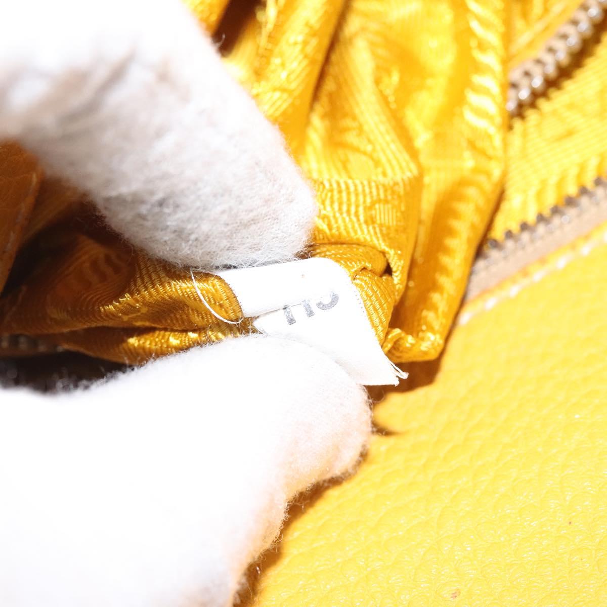 Prada, Yellow, Leather, handbag