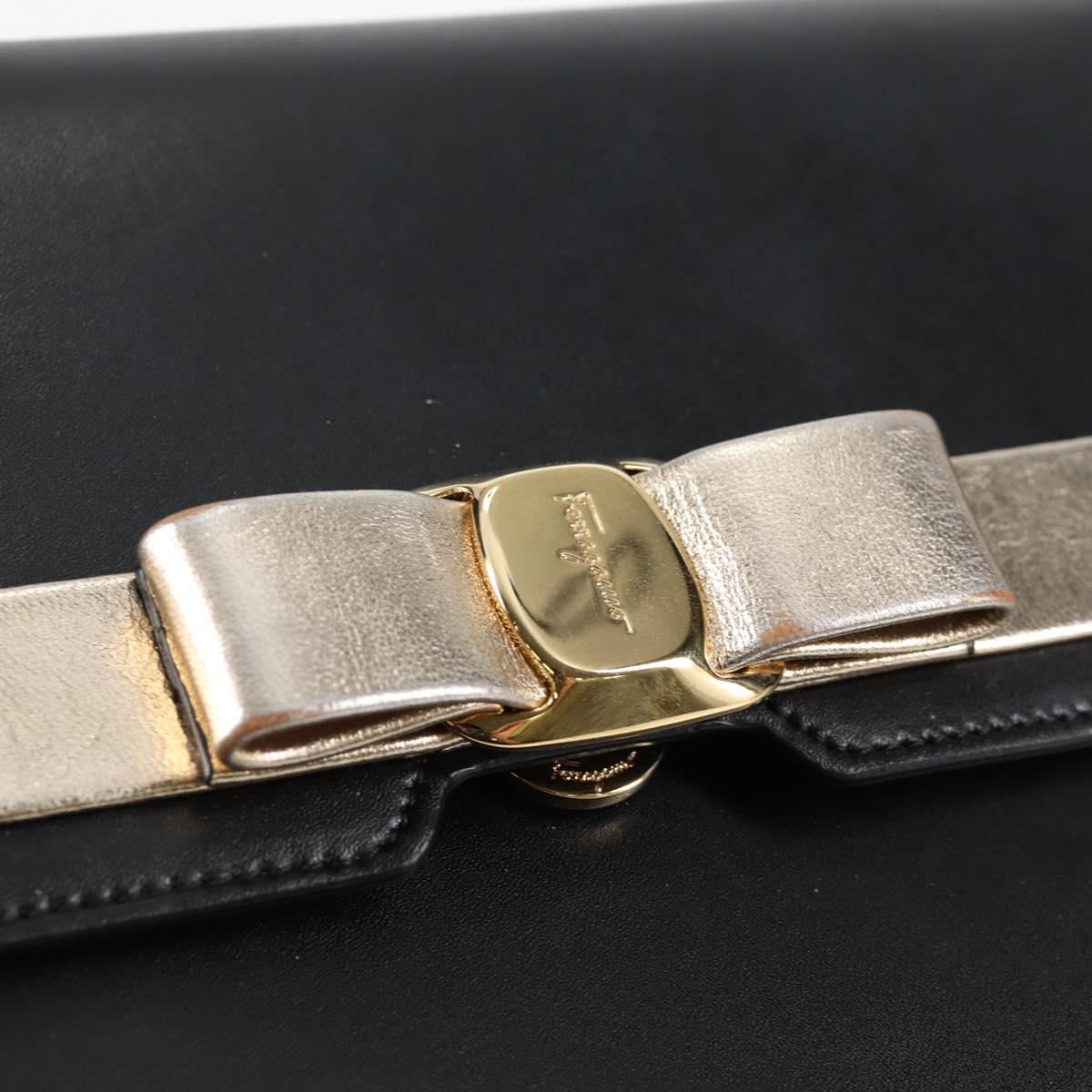 Salvatore Ferragamo Vara, Black, Leather, shoulder
