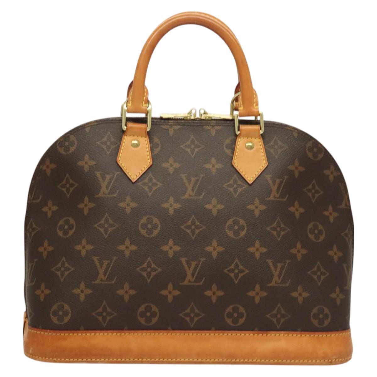 Louis Vuitton Alma, Brown, Canvas, handbag