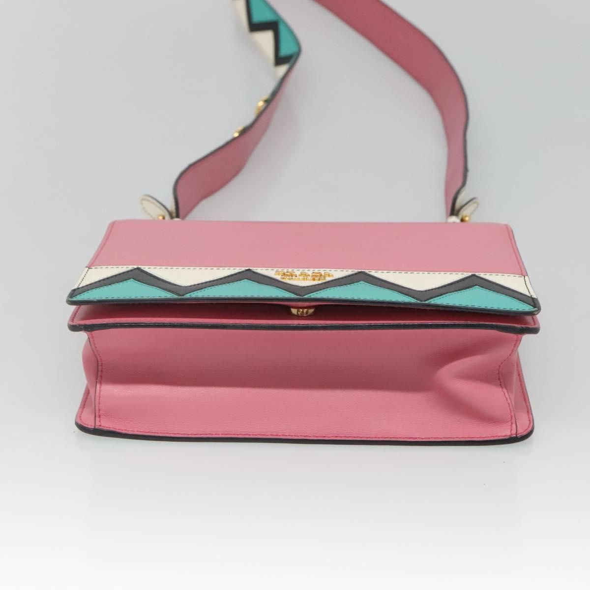 Prada Saffiano, Pink, Leather, shoulder