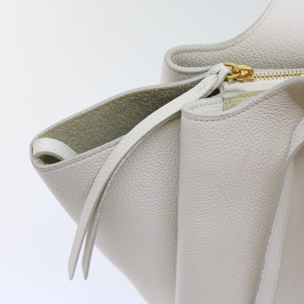 Céline -, White, Leather, shoulder