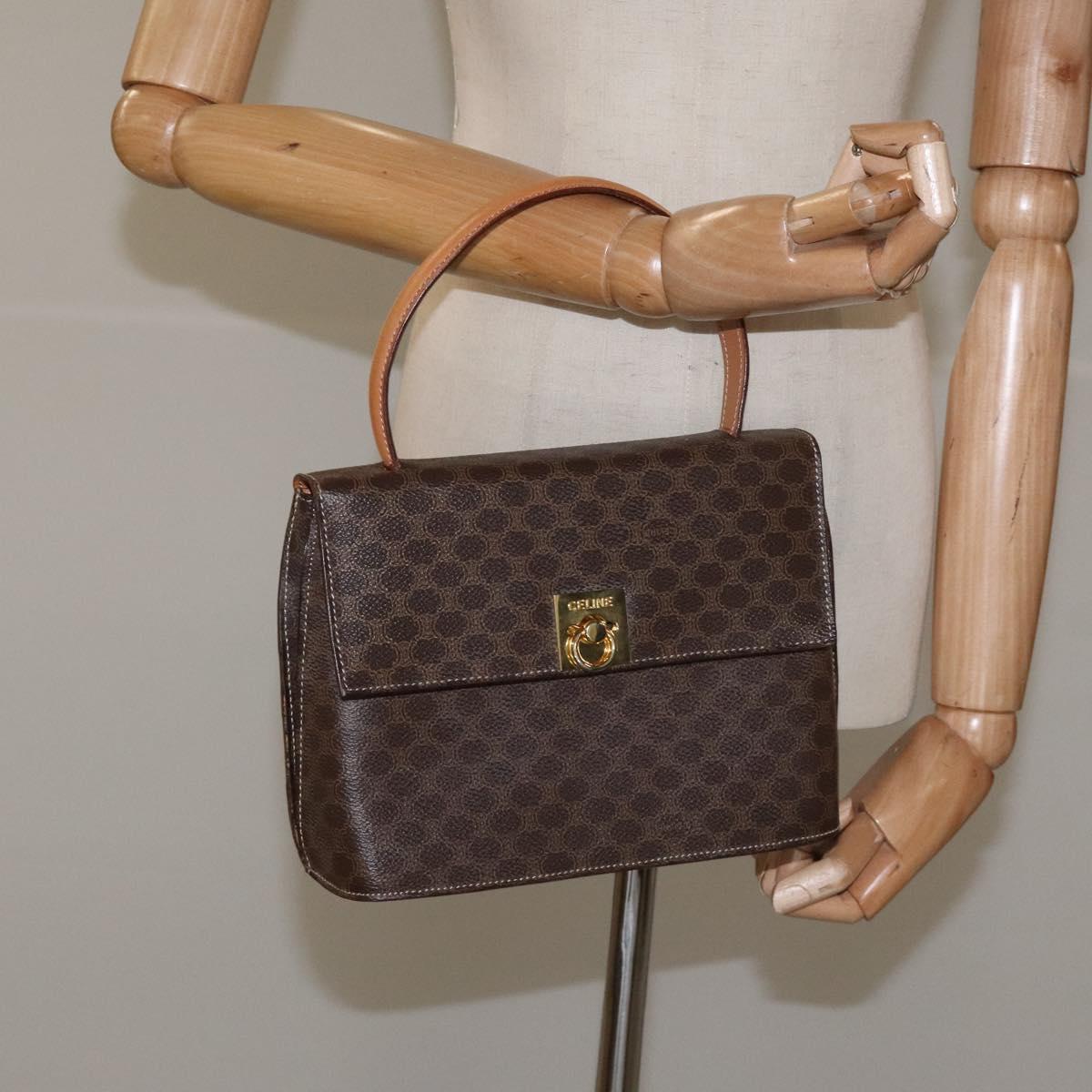Céline Macadam, Brown, Canvas, handbag